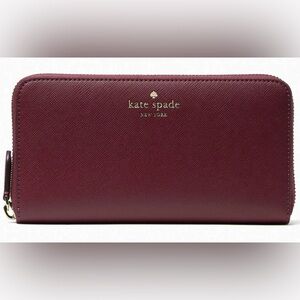 Kate Spade Brynn Large Continental Wallet Burgundy